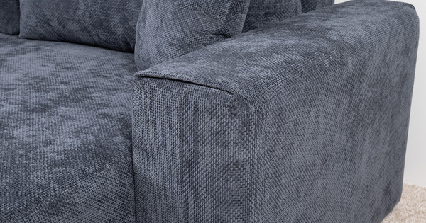 Диван-кровать угловой Оксфорд 713 композиция 1, шенилл MUZA 09 темно-синий, модульная система, сборка на любую сторону