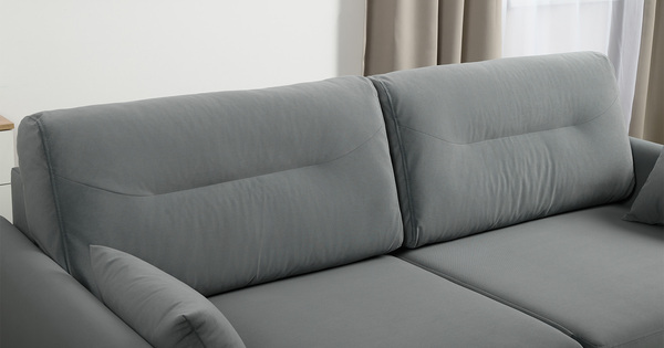 Диван-кровать прямой Барселона ТД 673 велюр Diagonal 995 серо-голубой