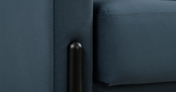 Диван-кровать прямой Барселона ТД 674 велюр Diagonal 999 синий