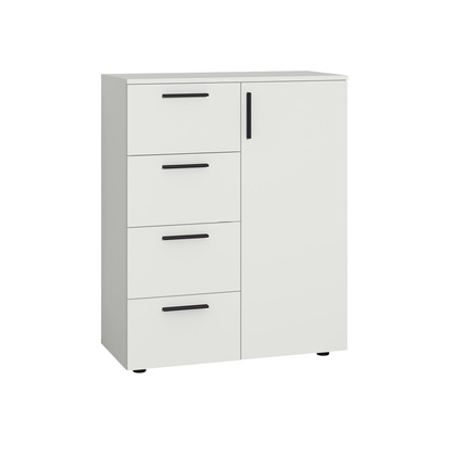 Комод Эйр 16.241 белый PE шагрень, собирается на любую сторону