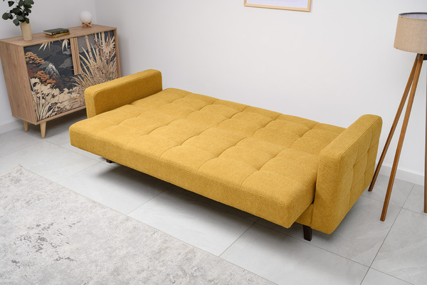 Диван-кровать прямой Эмили ТД 914 велюр горчичный