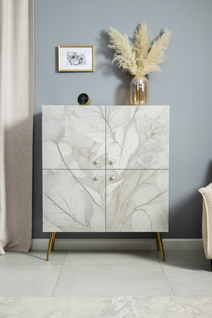 Шкаф Флоу 16.329 кашемир 5981 BS, белый PE шагрень, фотопечать