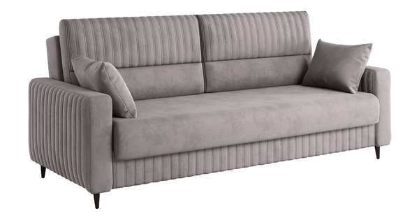 Диван-кровать прямой Изабель ТД 737 велюр Романс вижион серо-бежевый