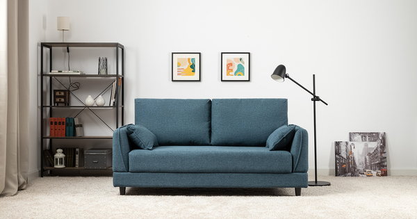 Диван-кровать прямой Макс ТД 288 жаккард Анри 24 синий деним