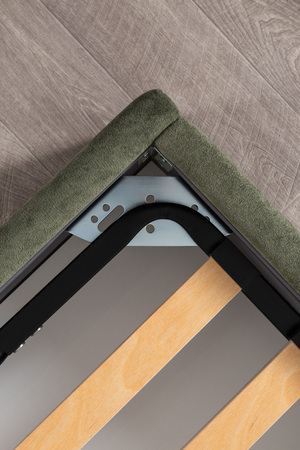 Кровать Марион 140 велюр OCEAN 012 темно-зеленый с ортопедическим основанием и подъемным механизмом (спальное место 140 х 200)