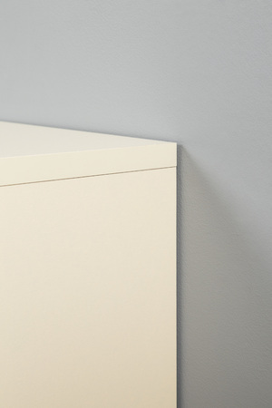 Гостиная Марион композиция 3 слоновая кость С341 PE, слоновая кость 6898 ПВХ, белый PE шагрень (собирается на любую сторону)