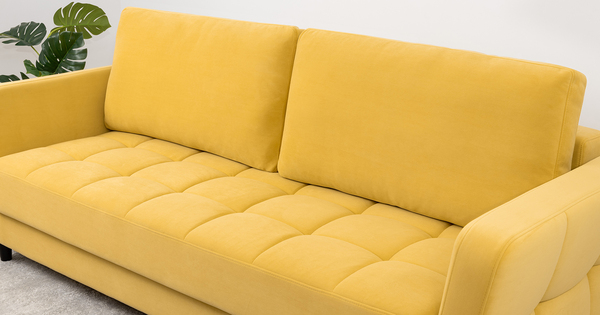 Диван-кровать прямой Невада ТД 568 велюр Vendetta 12 горчичный