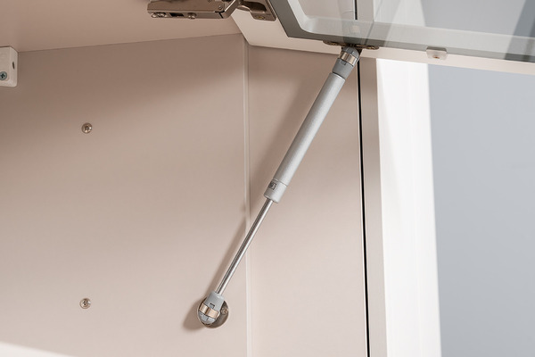 Гостиная Ричфорд композиция 1 без карнизов, кашемир 5981 BS, моно керамика D166-2 ПВХ, белый PE шагрень (собирается на любую сторону)