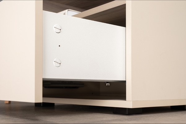 Тумба прикроватная Тайл 16.164 сатин 7045 SU, эмили блаш U9135, белый PE шагрень