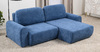 Диван-кровать угловой Тэдди 1504 композиция 2, букле Pique 009 синий, модульная система, сборка на любую сторону