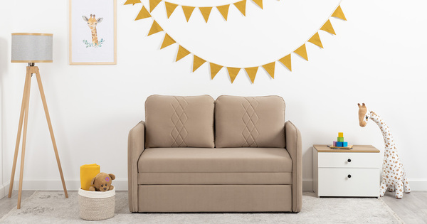 Диван-кровать прямой Юта (120) ТД 521 велюр Вивальди 21 латте