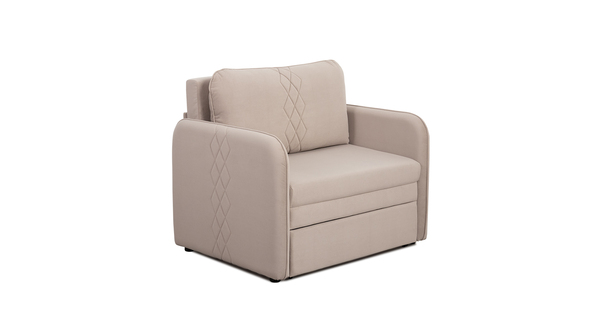 Кресло-кровать Юта (85) ТК 524 велюр Вивальди 4 серо-сливочный